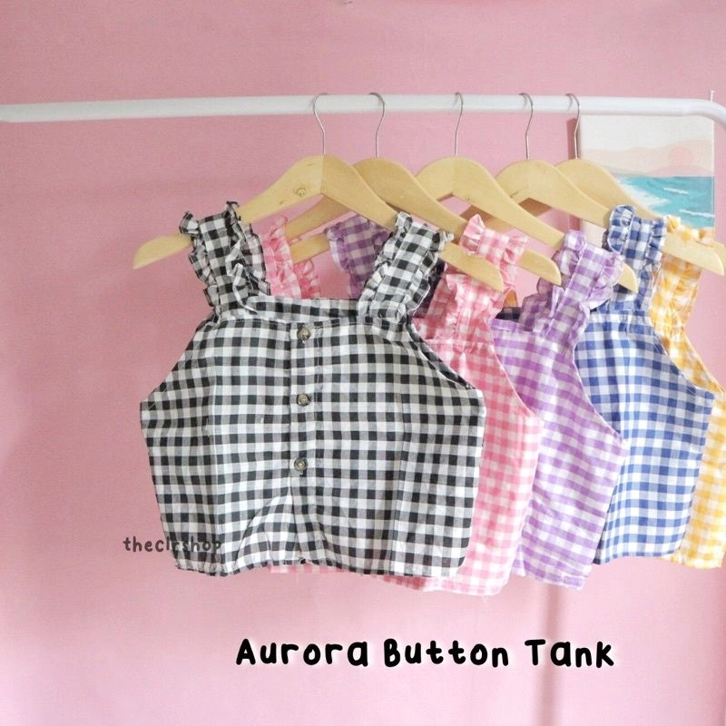 AURORA BUTTON TANK PLAID